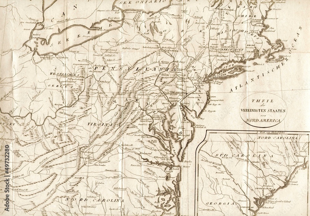 Obraz premium old map