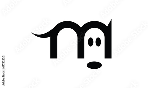 Logo petit chien noir