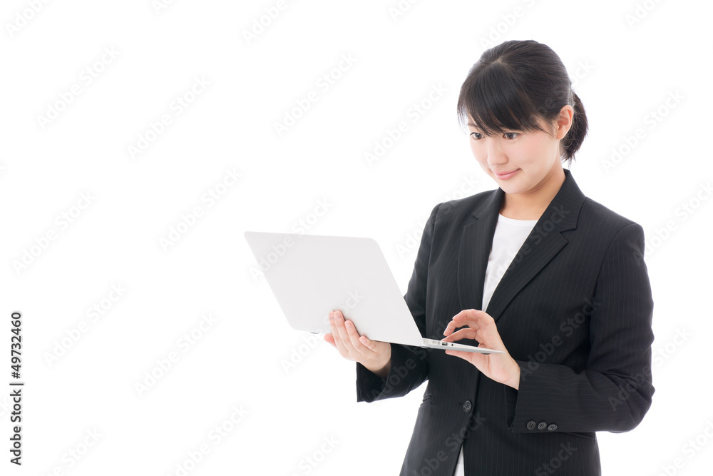 a young businesswoman using laptop a young businesswoman using laptop