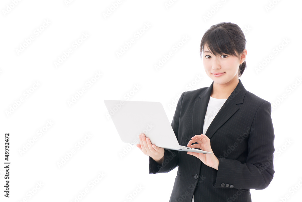 a young businesswoman using laptop