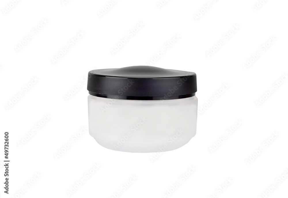 Cane with a face cream, isolated on white background Cane with a face cream, isolated on white background