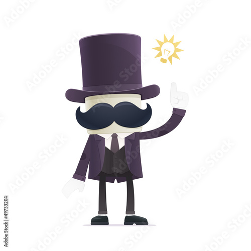 funny cartoon illusionist