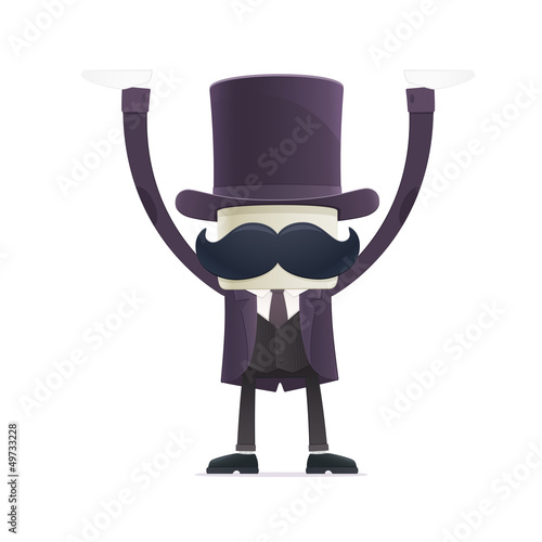 funny cartoon illusionist