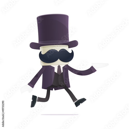 funny cartoon illusionist
