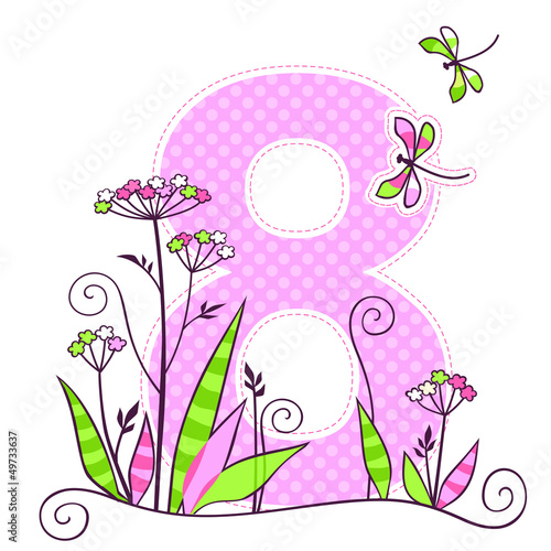 Greeting card. 8 march
