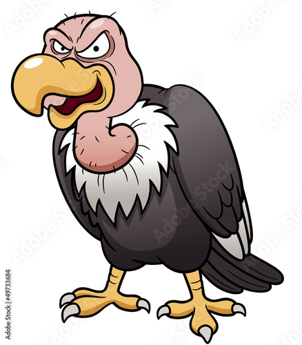illustration of Cartoon vulture photo