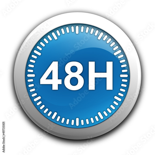 48 heures sur bouton bleu