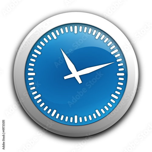 temps qui passe sur bouton bleu