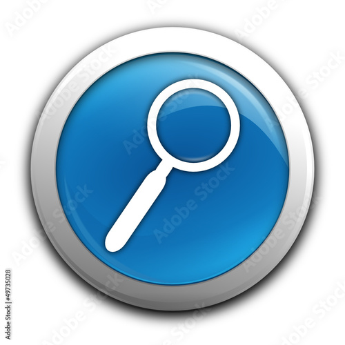 rechercher loupe sur bouton bleu