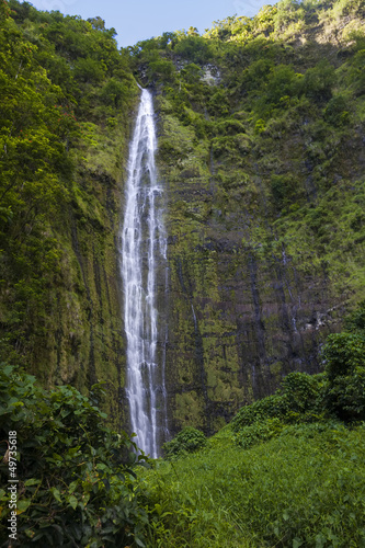 The Waimoku falls at the end of the popular Waimoku Falls Trail