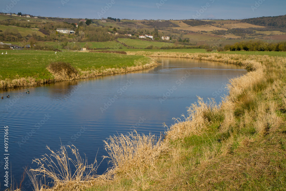 Somerset England River Axe near to the A370 Bleadon