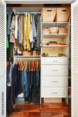 Organized closet photo