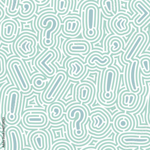 Seamless labyrinth background with punctuation marks