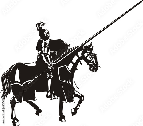 medieval knight on horseback