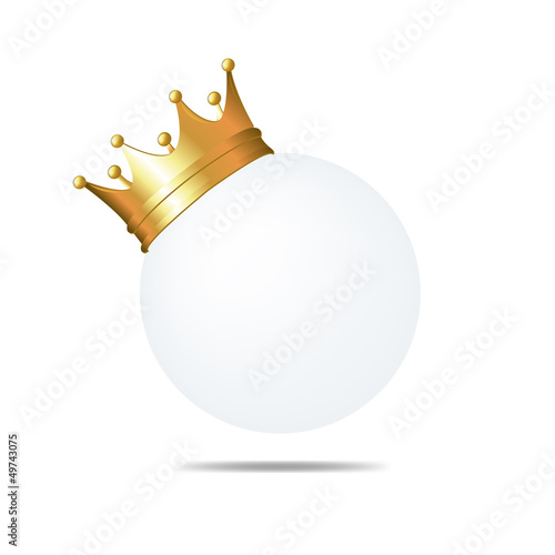 Golden Crown On White Blank Card