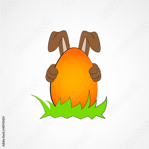 osterhase mit osterei