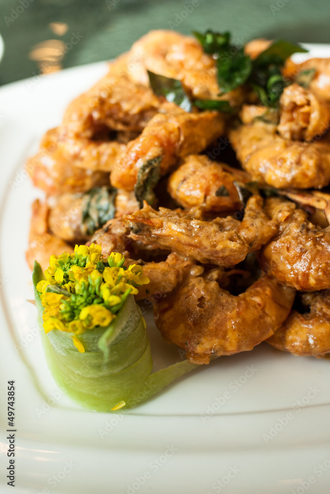 fried shrimp with spices