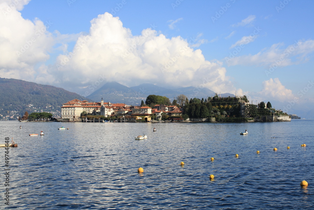View of Isola Bella on Lago Maggiore in northern Italy