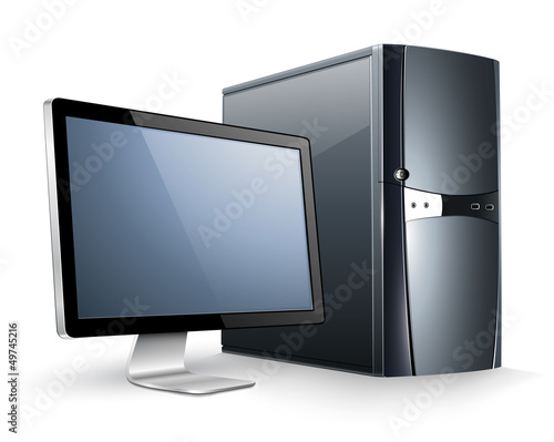 Computer with monitor