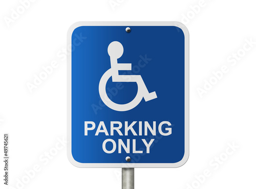 Handicap Parking Only Sign