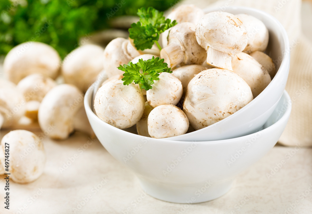 Fresh champignon mushrooms Fresh champignon mushrooms