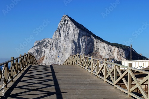 Footbridge and rock of Gibraltar © Arena Photo UK