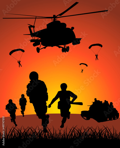 Military action against the sunset