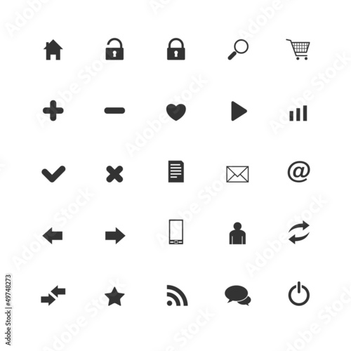 Web icons, buttons