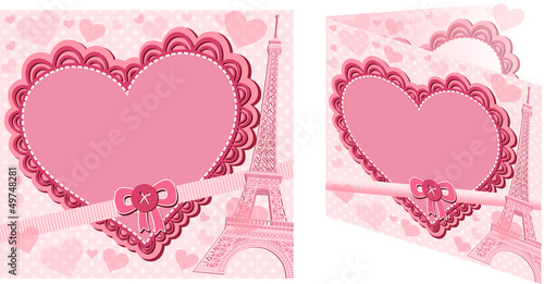 Pink card for Valentine's Day