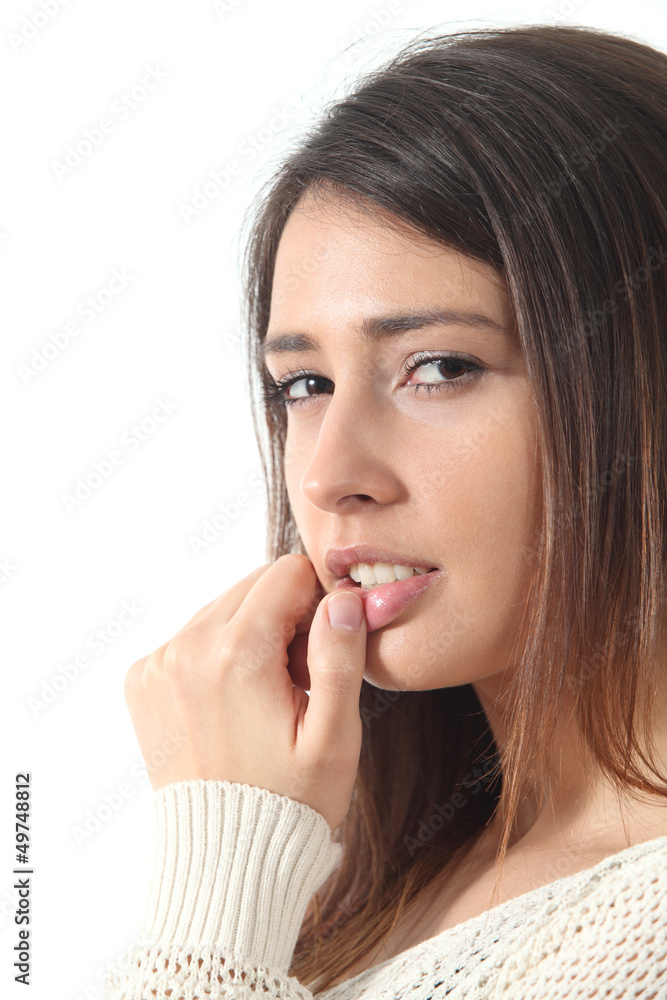 Beautiful and seductive woman watching at the camera Beautiful and seductive woman watching at the camera