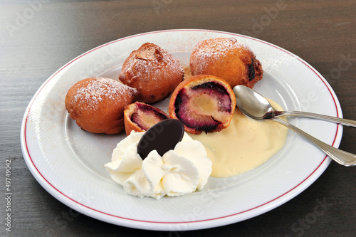 Leipziger Räbchen mit Vanillesauce - Nachspeise