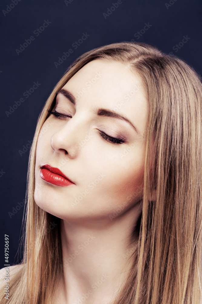 Beautiful woman with bright makeup Beautiful woman with bright makeup