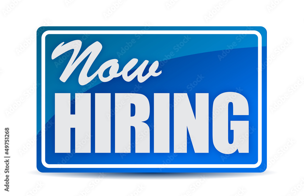 Now Hiring retail store window style sign Now Hiring retail store window style sign