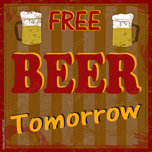 Free beer tomorow photo