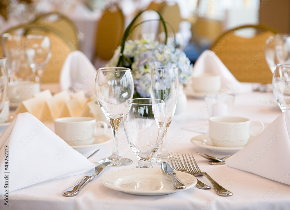 Elegant banquet wedding table setting Elegant banquet wedding table setting