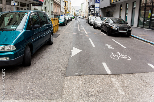 Radfahrer und Einbahnstraße