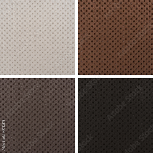 Set from backgrounds of leather texture