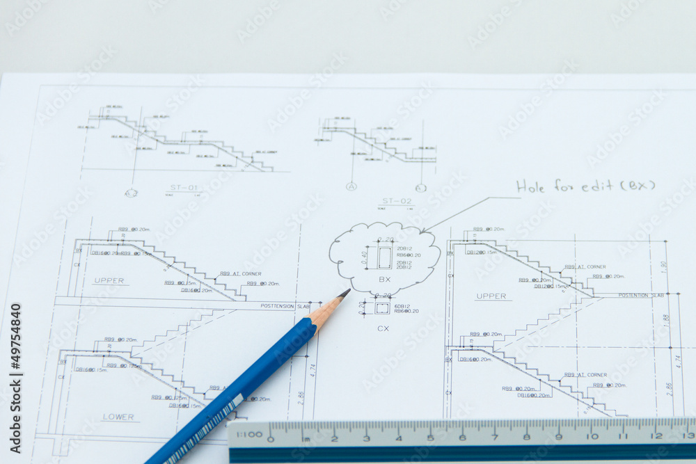 Plan of structure drawing stair Plan of structure drawing stair