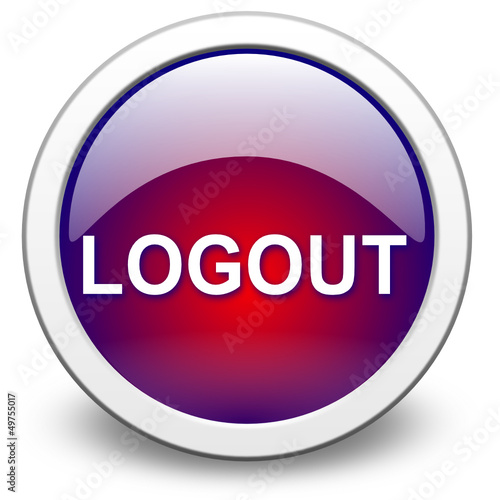 LOGOUT, push-button, vektor