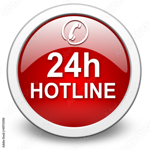 24h Hotline, push-button, Vektor