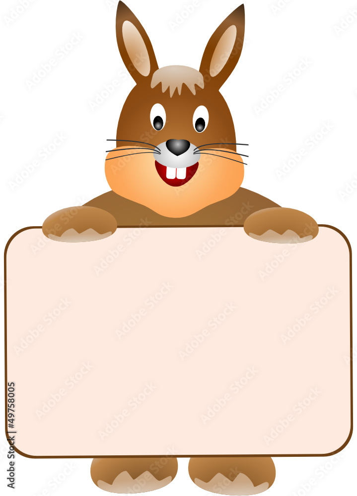 Osterhase mit Tafel Osterhase mit Tafel