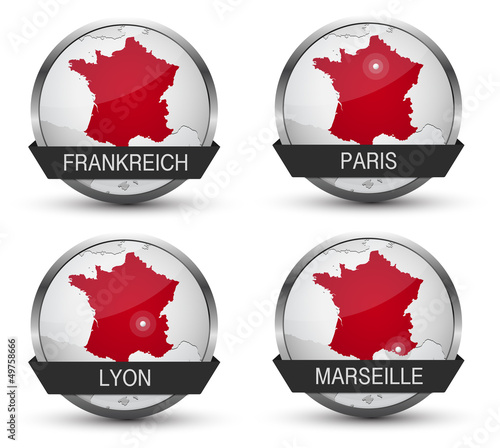 Vector Icons *** Städte Frankreich