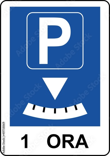 CARTELLO PARCHEGGIO A TEMPO LIMITATO