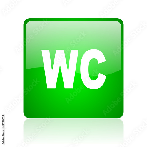 wc green square web icon on white background