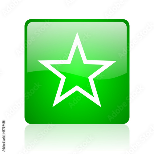 star green square web icon on white background
