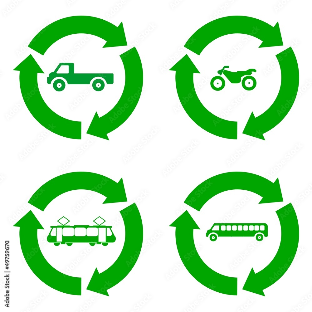 Transport dans un symbole recyclage Transport dans un symbole recyclage