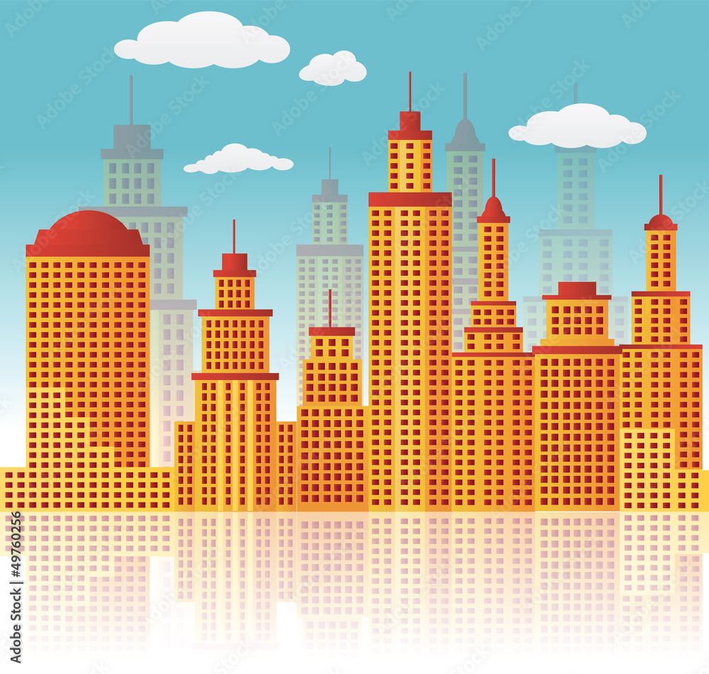Fototapeta premium Golden city