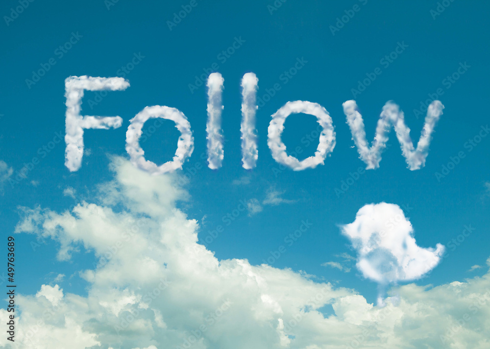 Fototapeta premium follow word cloud