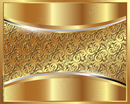 Metallic gold background with a pattern