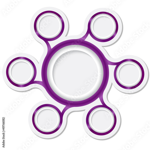 purple circular boxes for text